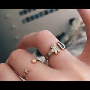 gold plated XO ring by NANO